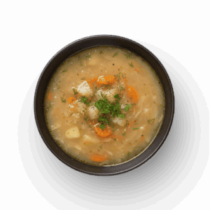 Zupa z białej kapusty z pomidorami