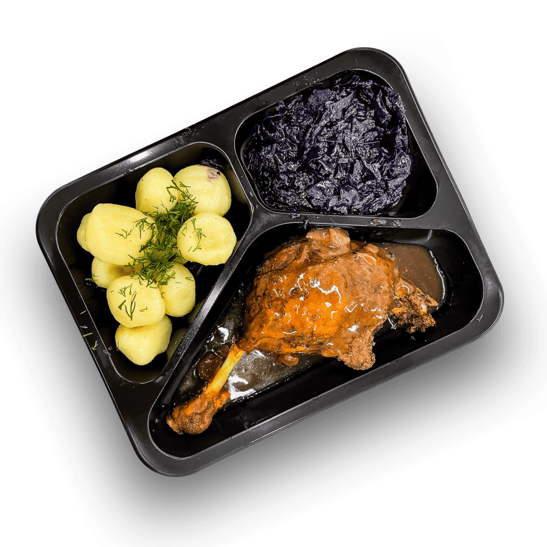 Kacze udo w sosie winno-żurawinowym