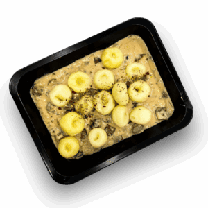 Kluski śląskie w sosie leśnym