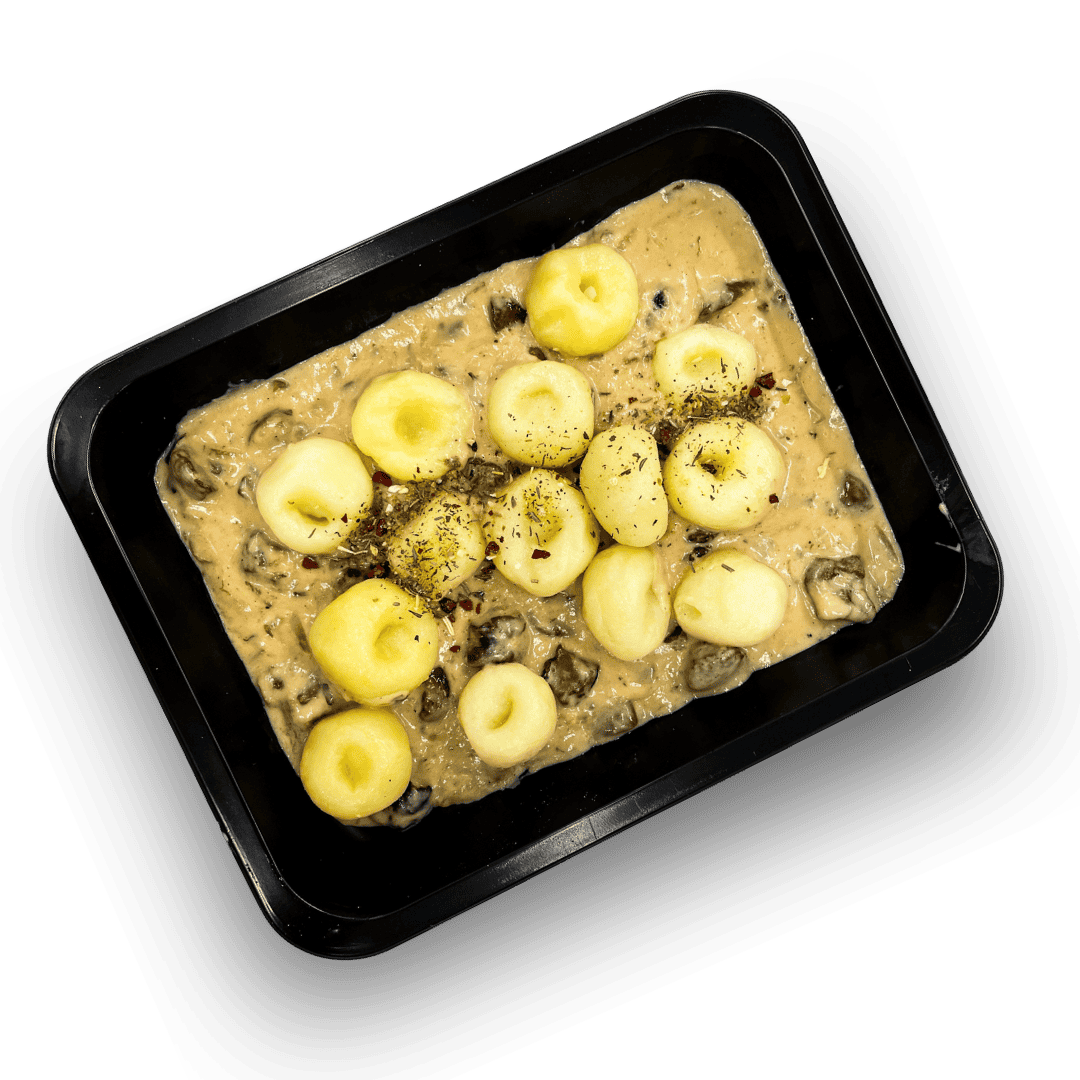 Kluski śląskie w sosie leśnym