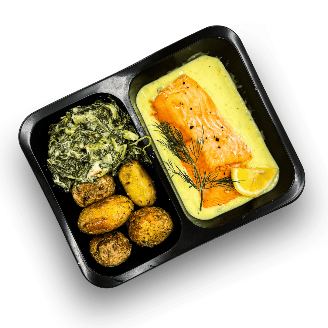 Łosoś pieczony w sosie cytrynowym z miętą