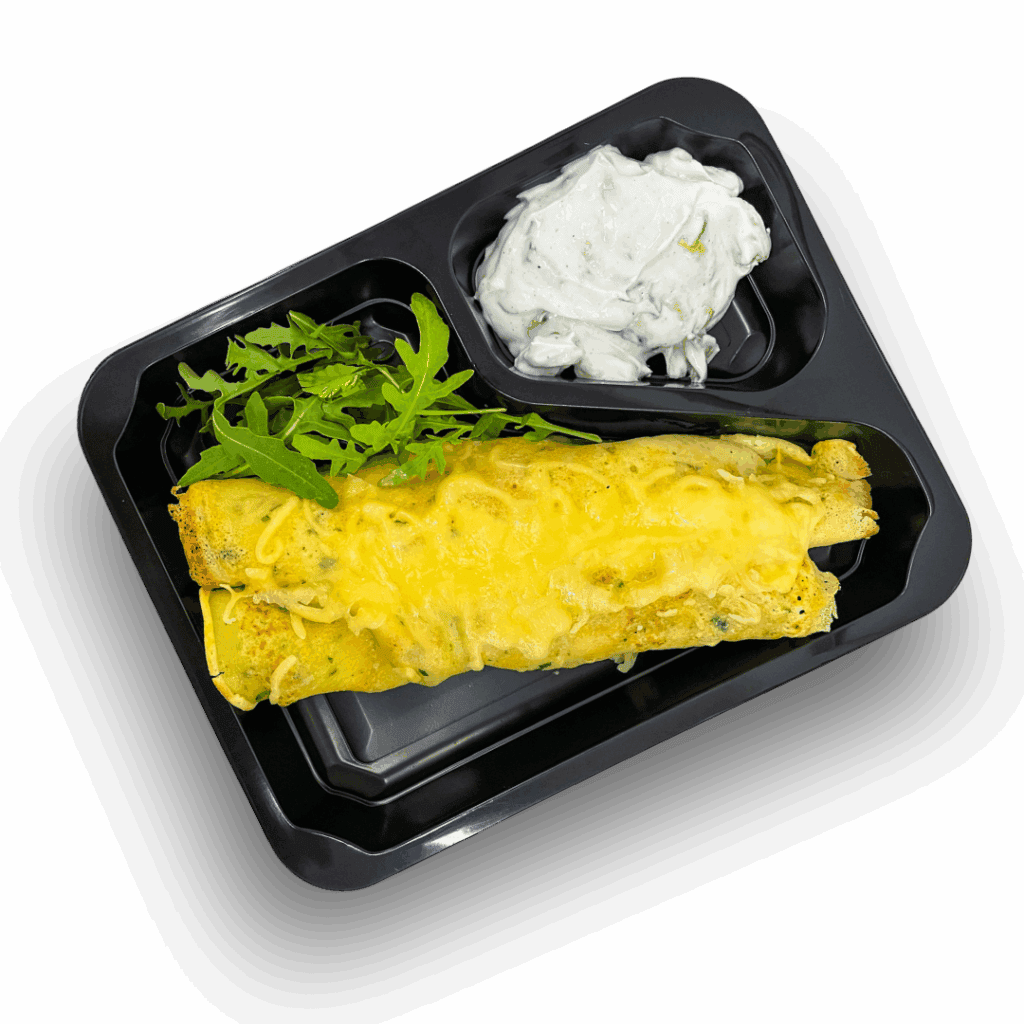 Naleśniki z farszem paprykowo serowym