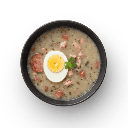 Żurek z kiełbasą i jajkiem