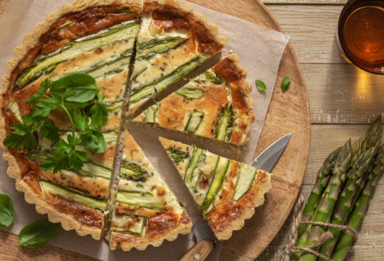 Tarta z zielonymi szparagami